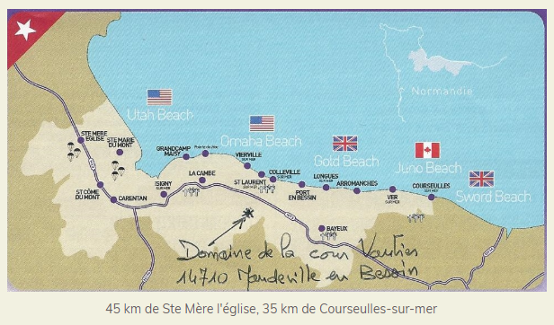 Le Domaine de la Cour Vautier est au coeur des Plages du Débarquement
