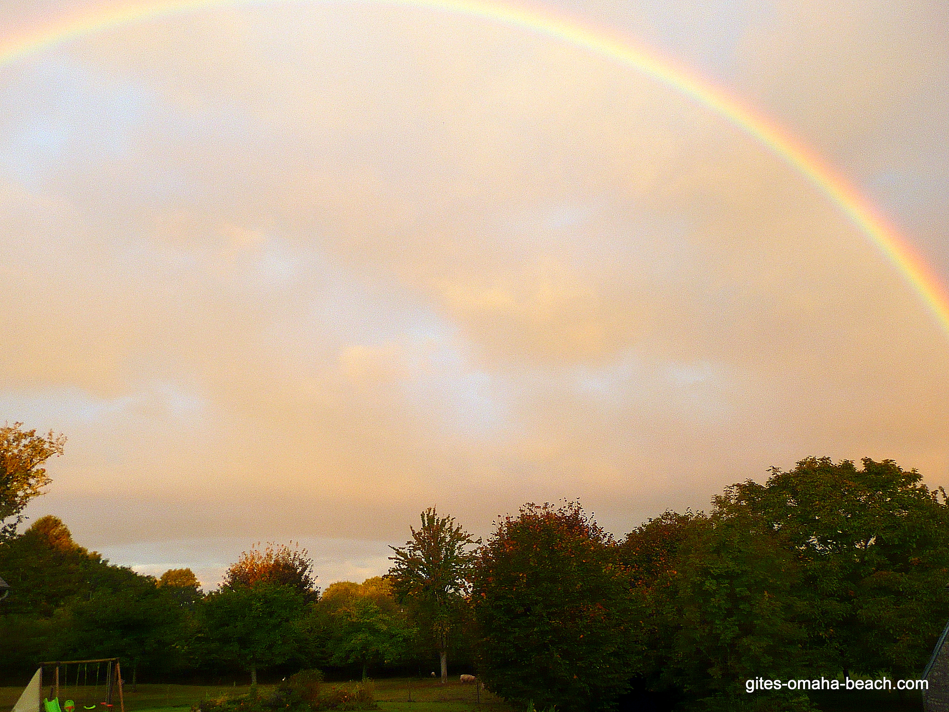 Arc en ciel vu de la maison